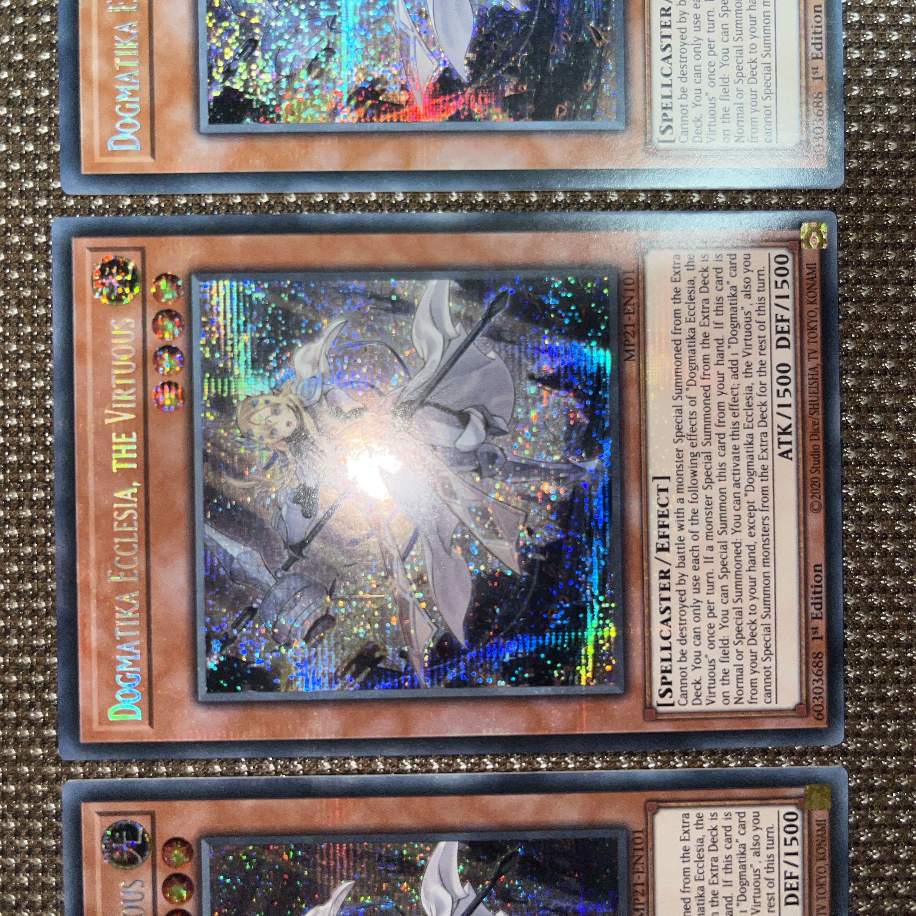 Yu-Gi-Oh Dogmatika Ecclesia, the Virtuous EU version (English) Siku 1st 3 copies