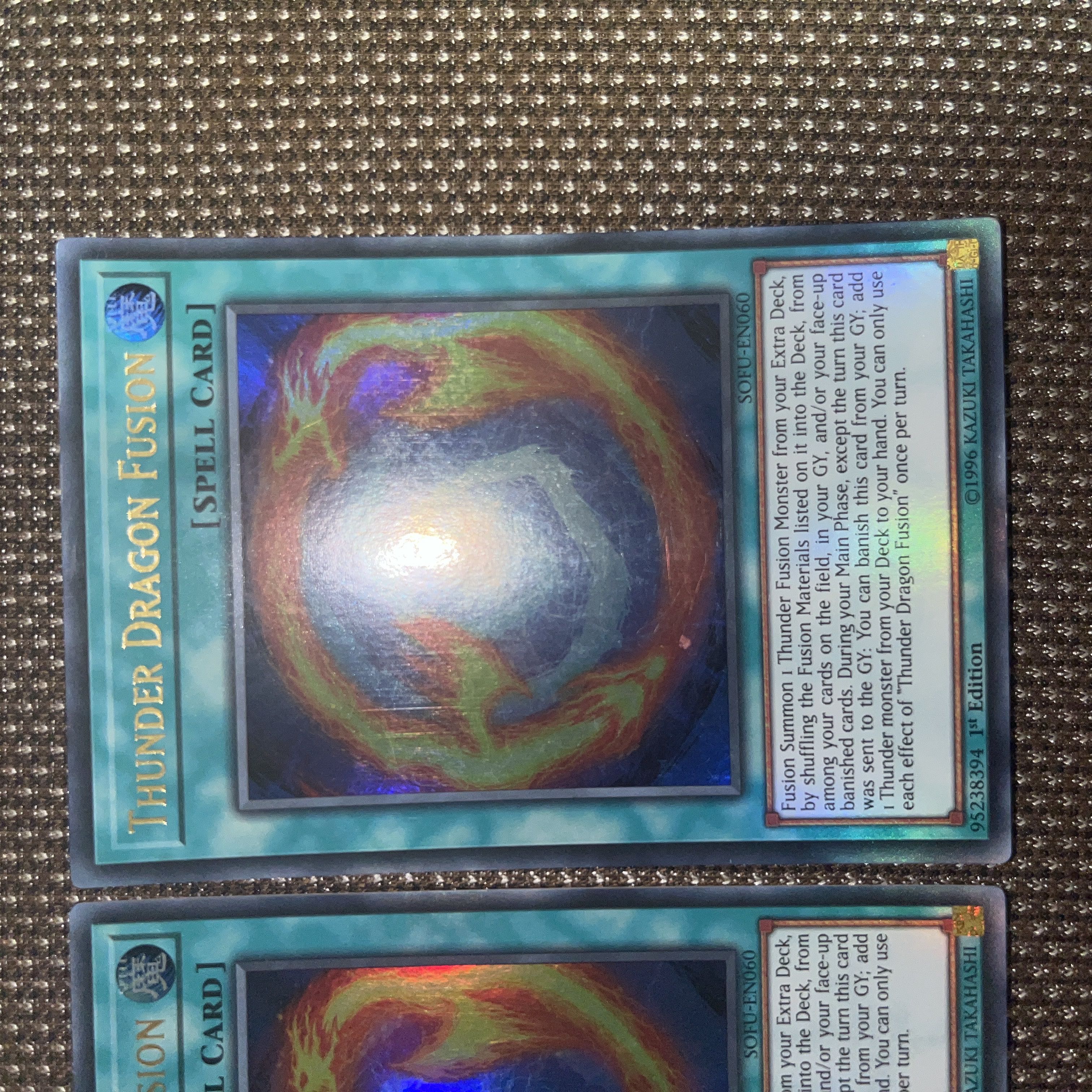 Yu-Gi-Oh! Thunder Dragon Fusion EU version (English) Ultra 1st 3 copies