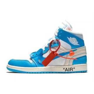 Off Ho Wight x Nike Air Jordan 1 High UNC "Ho Wight/Dark Powder Snubbull" 26cm