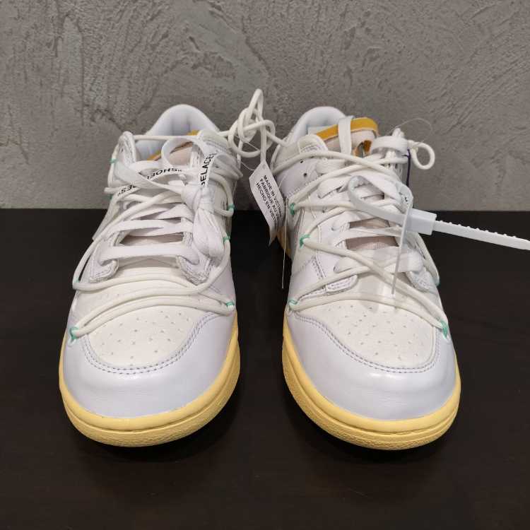 オフホワイト × ナイキ ダンク ロー 1 OF 50 "ホワイト 1" ホワイト/シルバー 27cm