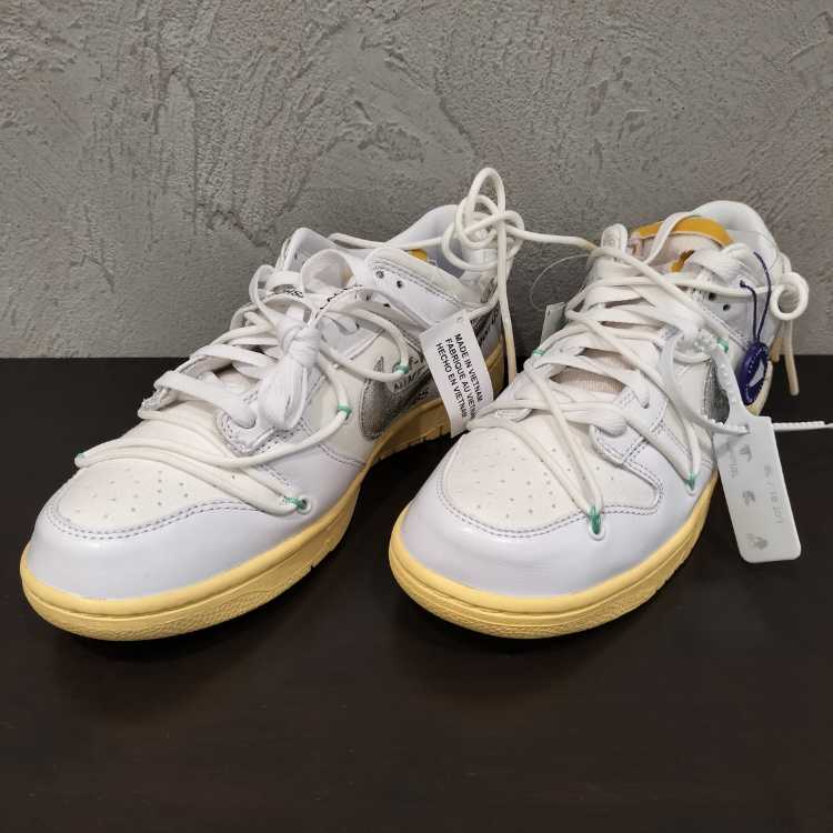 オフホワイト × ナイキ ダンク ロー 1 OF 50 "ホワイト 1" ホワイト/シルバー 27cm