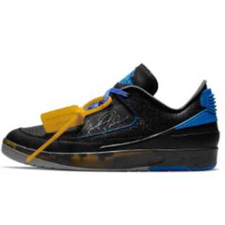 Off Ho Wight x Nike Air Jordan 2 "Black and Varsity Royal" 26.5cm