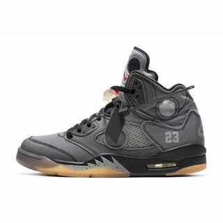 Off Ho Wight x Nike Air Jordan 5 "Black/Muslin/Fire Red" 28.5cm