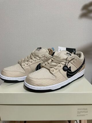 アルビノ & プレト × ナイキ SB ダンク ロー "柔術"ベージュ/ブラック 28cm