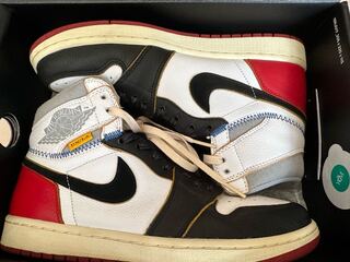 UNION × Nike Air Jordan 1 Retro High OG NRG "Varsity Red/Wolf Grey/Blcak" 27cm