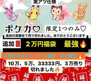 【限定1個】　ポケカ福袋　低額仕様　アド確定