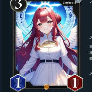 黒  天使  鉄壁１  死亡時  相手リーダーに３ダメージ  Sカード