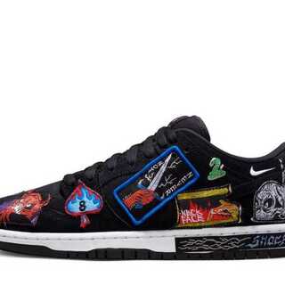 Neck Face x Nike SB Dunk Low "Black" Black/HoWight/Multi Color 25cm