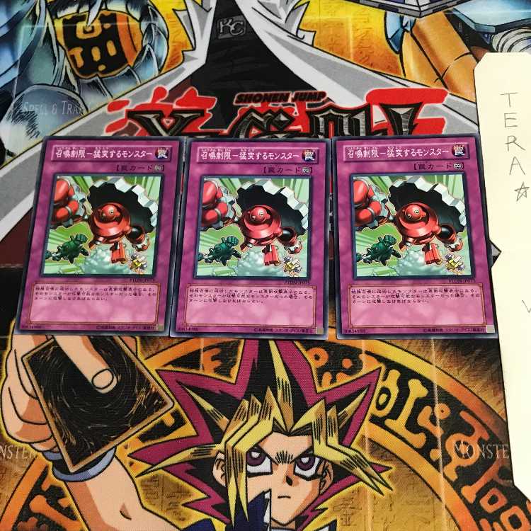 召喚制限-猛突するモンスター PTDN 3 ノーマル 3枚セット てら