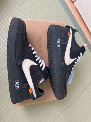 オフホワイト × ナイキ エアフォース1 ロー "ブラック" ブラック/ホワイト 26.5cm