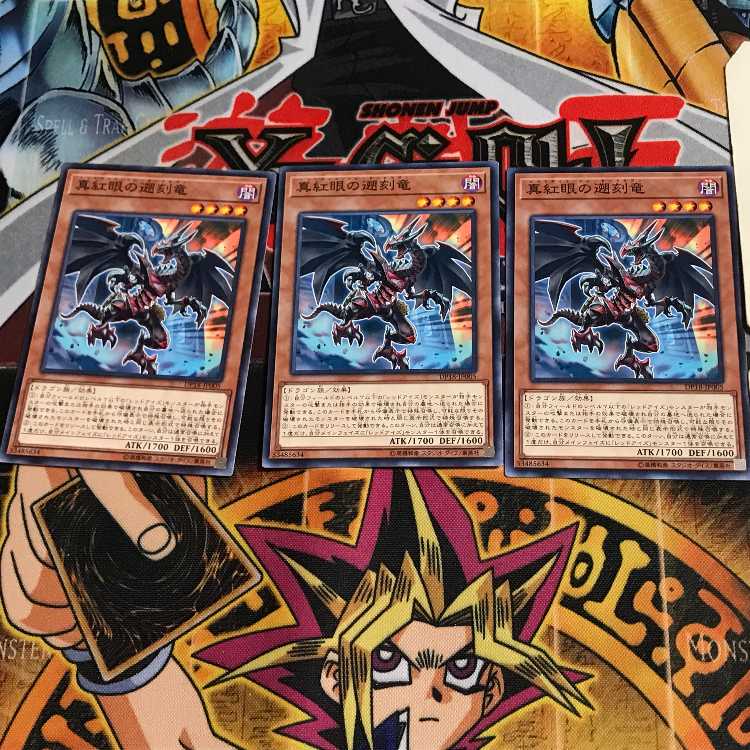 真紅眼の遡刻竜 DP18 1 ノーマル 3枚セット てら
