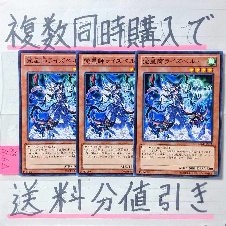 覚醒師ライズベルト ノーマル×3枚 遊戯王 ノーレア