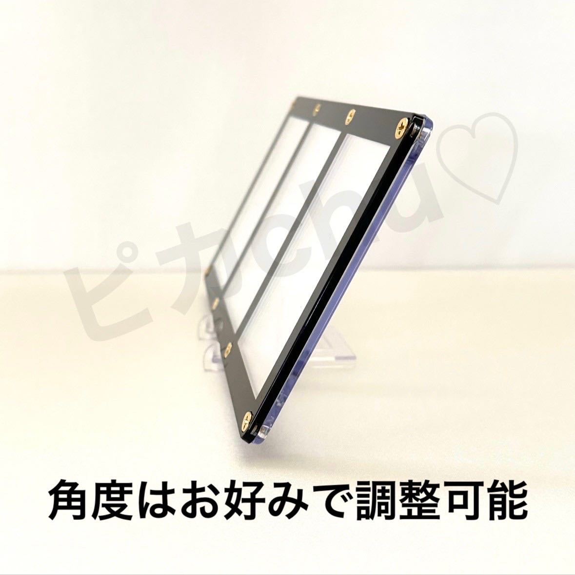 3 series screwdown stand, 3 cards, black, Yu-Gi-Oh! DUEMA, Pokemon, Trekka.