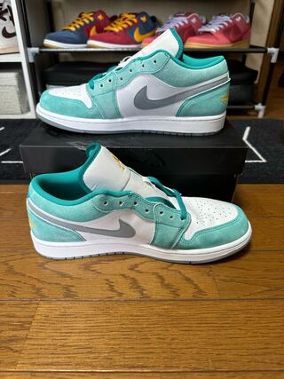 Nike Air Jordan 1 Low Se "New Emerald" New Emerald/White-Light Steel Grey 28cm
