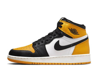 Nike Air Jordan 1 Retro High Og "Yellow Toe" Black/Taxi-White 24.5cm