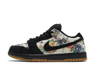 Supreme x Nike SB Dunk Low "Rammellzee" Black/Multi-Color 26cm