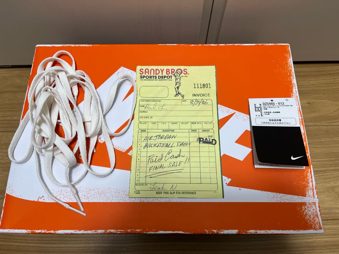 Nike Air Jordan 1 High OG "Disappear&Found/Chicago" Varsity Red/Black/Sail/Muslin 27cm