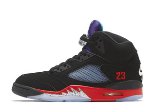 Nike Air Jordan 5 Retro "Top 3" Black/Fire Red-Grape Ice-New Emerald 29cm