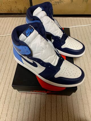 Nike Air Jordan 1 Retro High Og Sail/Obsidian-University Blue 29cm