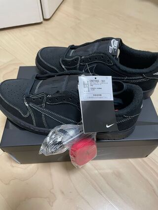 Travis Scott × Nike Air Jordan 1 Low OG "Black/Phantom" 28cm