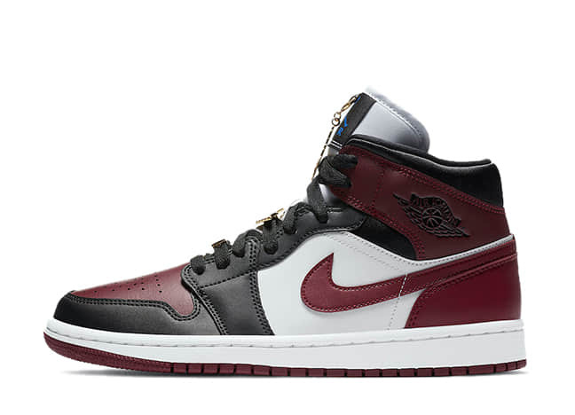 Nike Wmns Air Jordan 1 Mid Se Black/Dark Beetroot-White 28.5cm