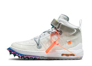 Off-White × Nike Air Force 1 Mid "White" White/Orange 28.5cm