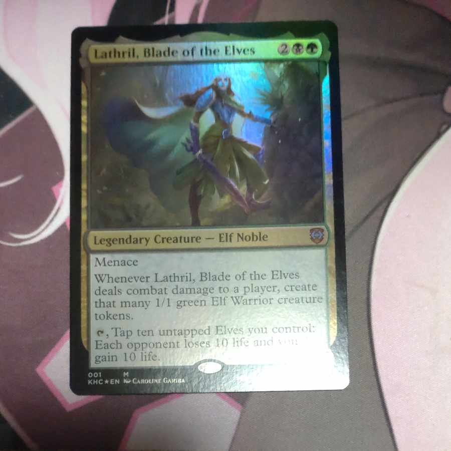 マジック：ザ・ギャザリング Lathril, Blade of the Elves Mana foil NM Lathril, Blade of the Elves (Borderless) (Mana Foil