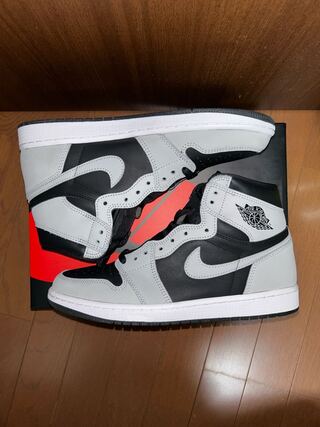 Nike Air Jordan 1 High Og "Shadow 2.0" Black/Light Smoke Grey-White 28cm