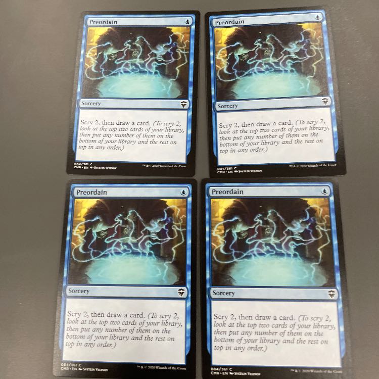 MTG Preordain CMR English 4 copies