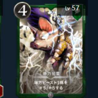 豚力招雷  2枚　Lv57 Lv57　シルバー