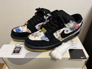 Supreme × Nike SB Dunk Low "Rammellzee" Black/Multi-Color 27cm