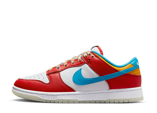 LeBron James × Nike Dunk Low QS "FRUiTY PEBBLES" Habanero Red/Dark Sulfur/Laser Blue 27.5cm