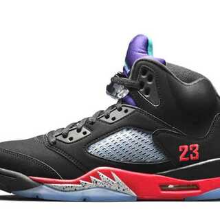 Nike Air Jordan 5 Retro "Top 3" Black/Moltres Red Grape Ice New Emerald 25cm
