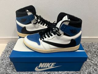 Travis Scott x Fragment x Nike Air Jordan 1 High "Military Snubbull" Military Snubbull/Ho Wight/Black 27cm