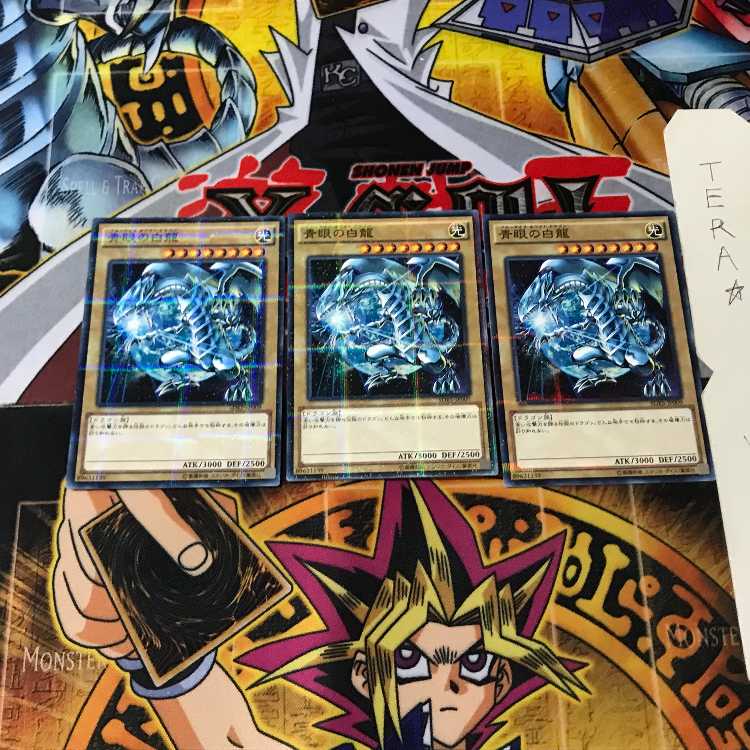 Blue-Eyes White Dragon SDKS 5 Normal Parallel 3-Card Set Tera
