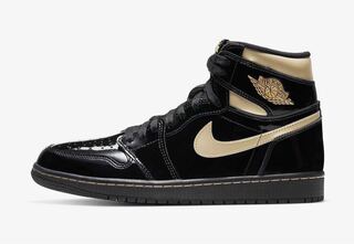 Nike Air Jordan 1 High OG "Black-Metalic Gold 28.5cm