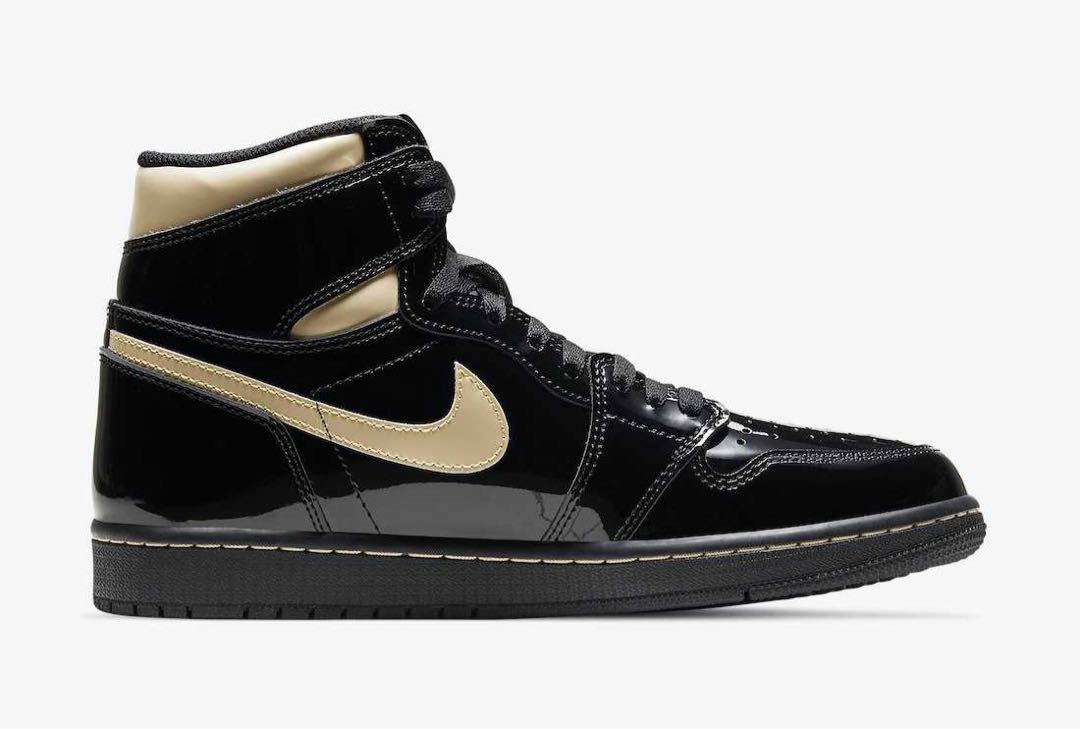 Nike Air Jordan 1 High OG "Black-Metalic Gold 28.5cm
