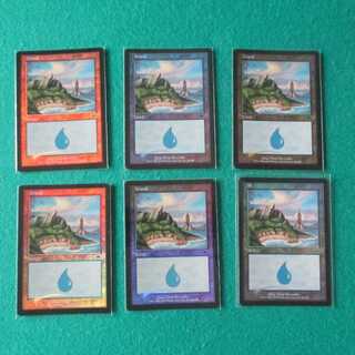 Popular pattern/Old frame/Basic land/Island/foil/Onslaught