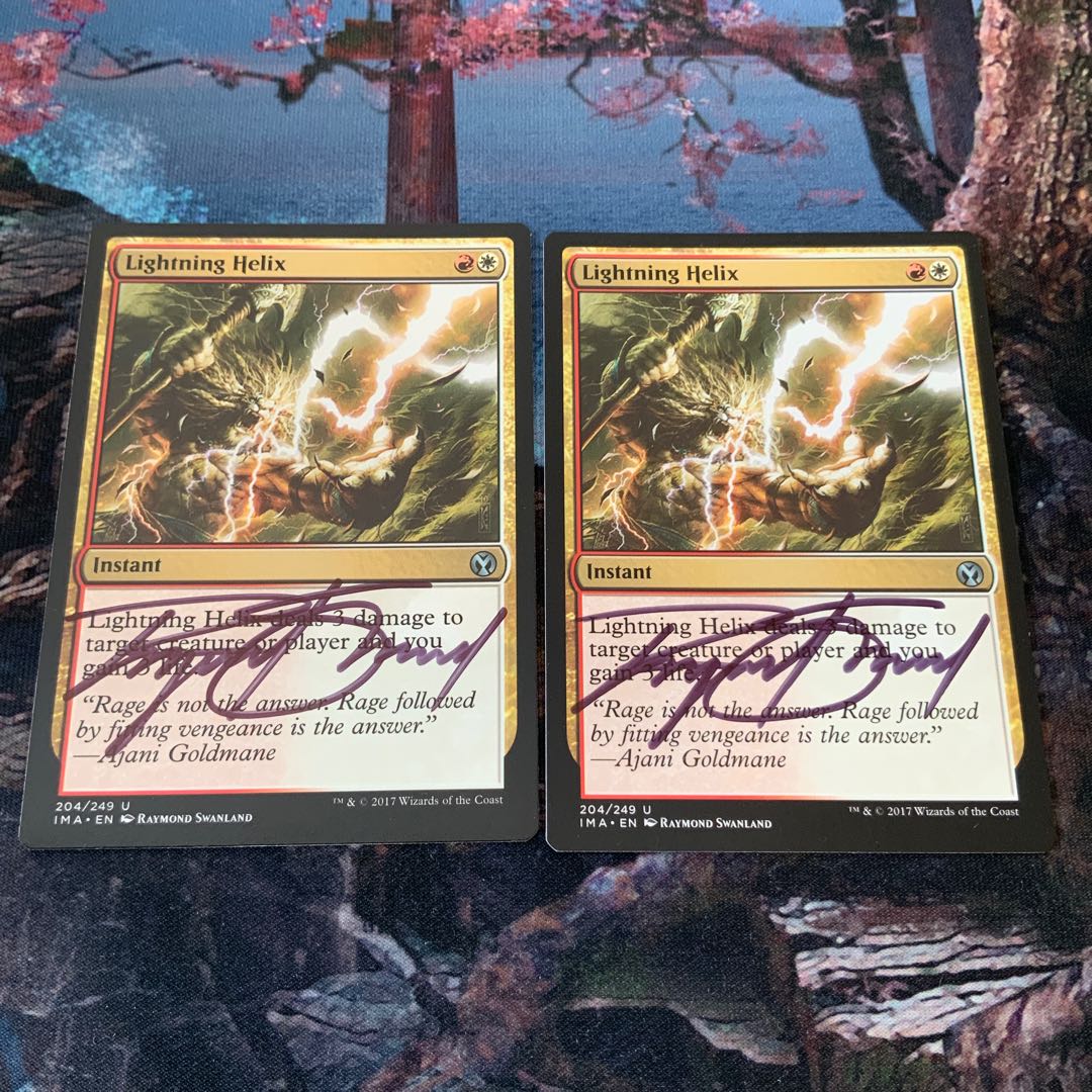 Lightning Helix x2 Sign mtg