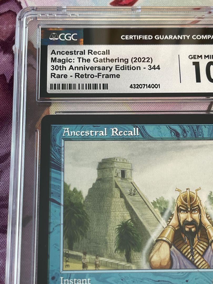 Magic MTG Magic: The Gathering 30th Anniversary Edition 30A Ancestral Recall Old Frame CGC Certificate of Authenticity GEM MINT 10