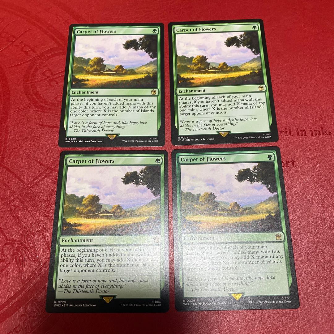 花の絨毯 英語版 WHO 4枚まで(1枚あたりの価格です