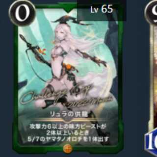 リュラの供龍　1枚　Lv65　ゴールド