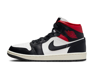 Nike Wmns Air Jordan 1 Mid "Black" Black/Sail/Gym Red 27.5cm