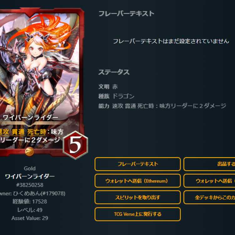 ワイバーンライダー　2枚　スピあり　Lv49　Lv49　ゴールド