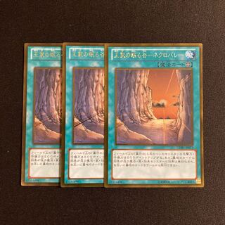 e255 Sleeping Valley of Kings - Necro Valley, set of 3 Gold Rare, Yu-Gi-Oh Treasure