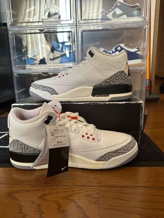 Nike Air Jordan 3 "Cement Reimagined" Summit White/Fire Red/Black/Cement Grey 28cm
