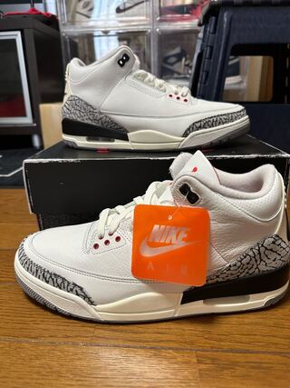 Nike Air Jordan 3 "Cement Reimagined" Summit White/Fire Red/Black/Cement Grey 28cm
