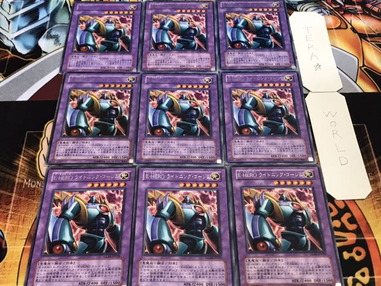 Evil HERO Lightning Golem Rare Set of 9