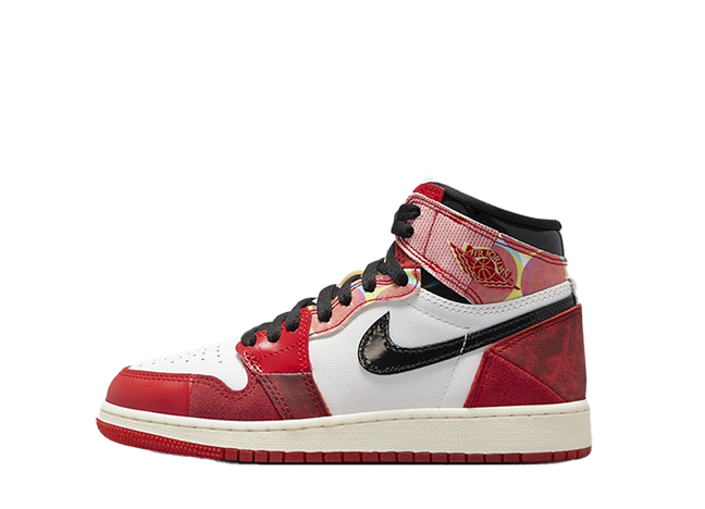 Nike Air Jordan 1 High Gs "Next Chapter/Spider-Man:Across the Spider-Verse" Red/Black/White 25cm