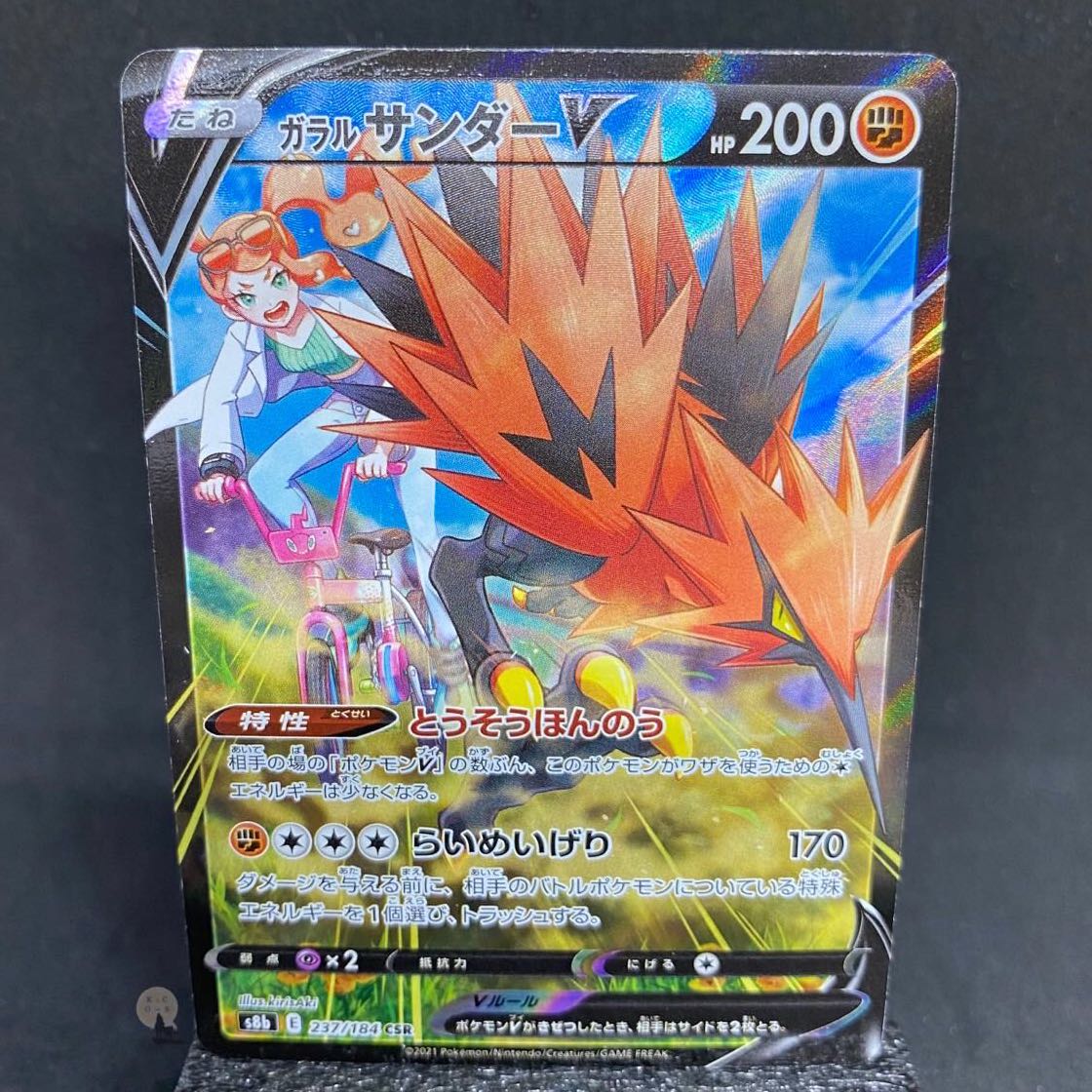 VMAX Climax Galal ZapdosV CSR 237/184 (with horizontal line)